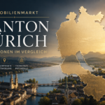 Immobilienmarkt Kanton Zürich: Vergleich der Immobilienregionen mit Blick auf die Stadt Zürich und den Zürichsee.